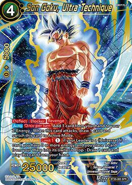 Son Goku, Ultra Technique (SPR) BT30-085 card from Three Glorious Fighters