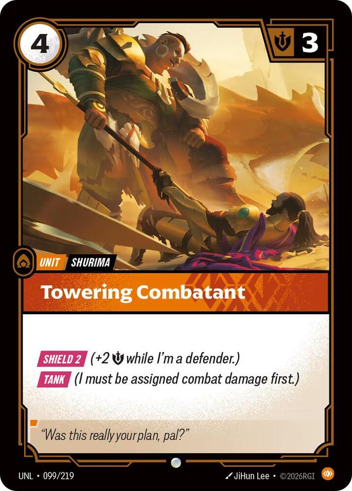 Towering Combatant 099/219 card from Unleashed