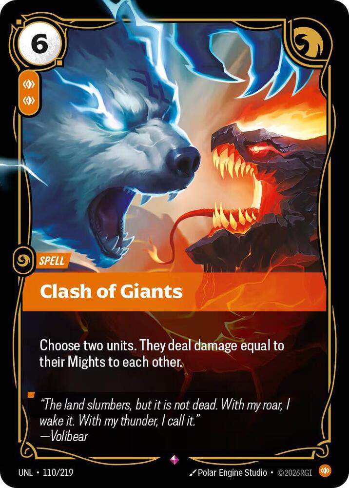 Clash of Giants 110/219 card from Unleashed