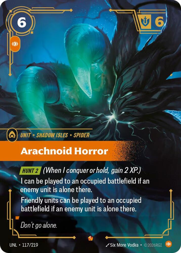 Arachnoid Horror 117/219 card from Unleashed