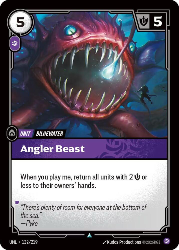 Angler Beast 132/219 card from Unleashed