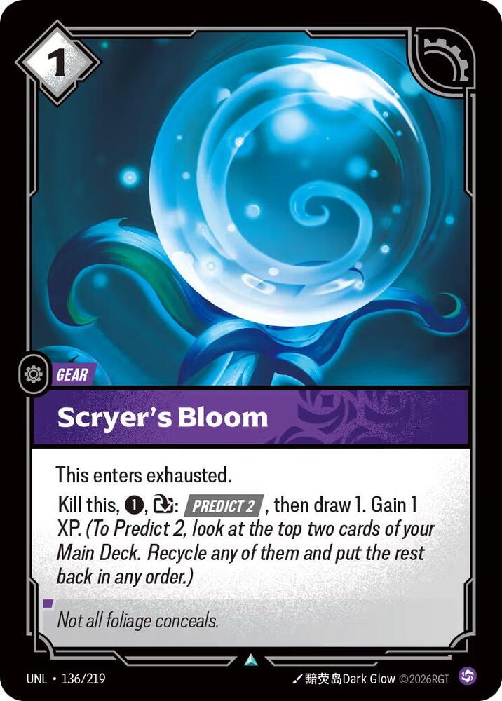 Scryer's Bloom 136/219 card from Unleashed