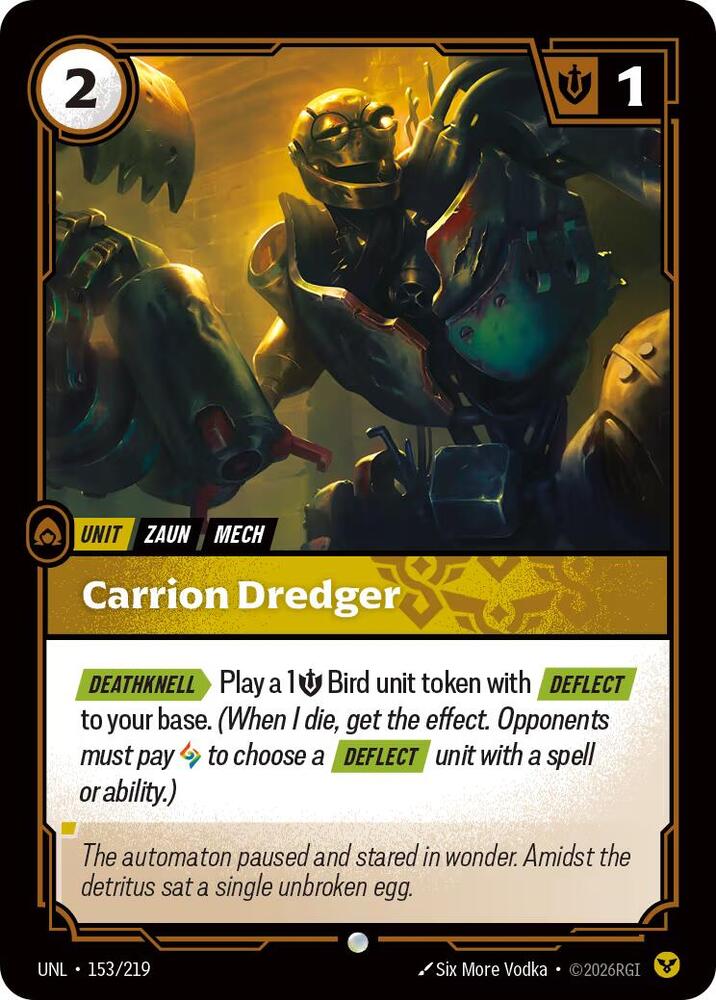 Carrion Dredger 153/219 card from Unleashed