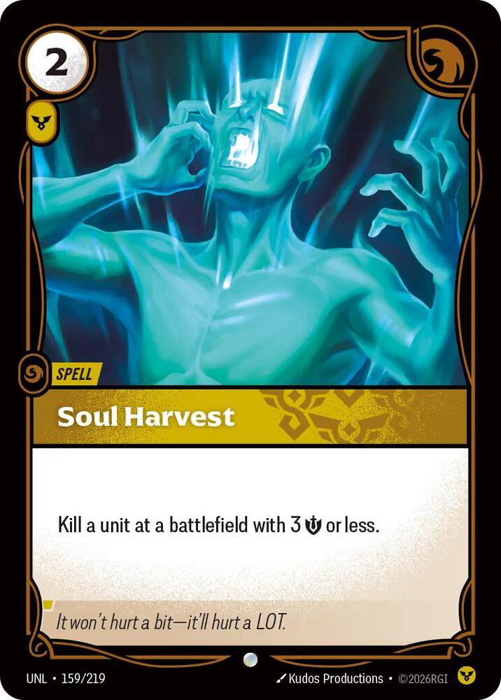 Soul Harvest 159/219 card from Unleashed
