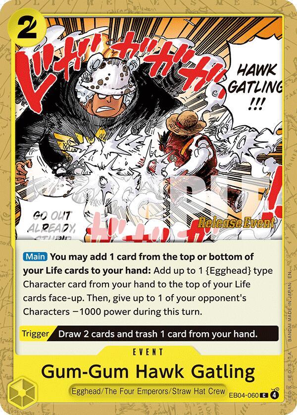 Gum-Gum Hawk Gatling EB04-060 card from Adventure on Kami's Island Release Event Cards