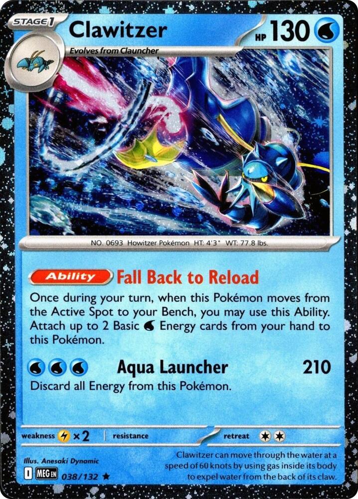 Clawitzer (Cosmos Holo) 038/132 card from Miscellaneous Cards & Products