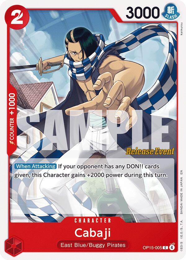 Cabaji OP15-005 card from Adventure on Kami's Island Release Event Cards