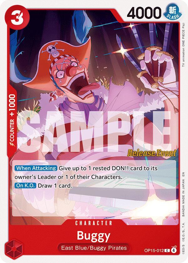 Buggy OP15-012 card from Adventure on Kami's Island Release Event Cards