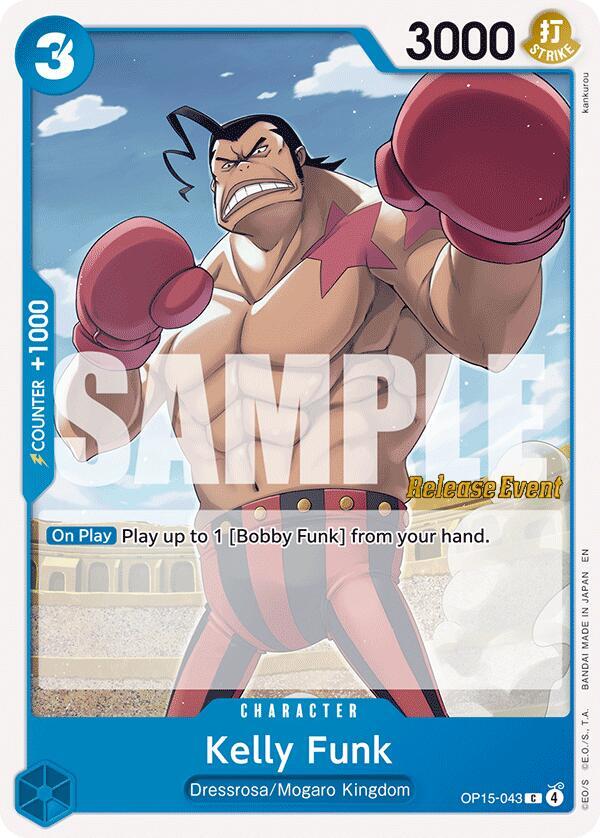 Kelly Funk OP15-043 card from Adventure on Kami's Island Release Event Cards