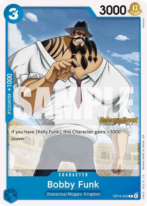 Bobby Funk OP15-050 card from Adventure on Kami's Island Release Event Cards
