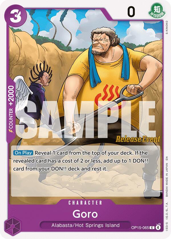 Goro OP15-065 card from Adventure on Kami's Island Release Event Cards