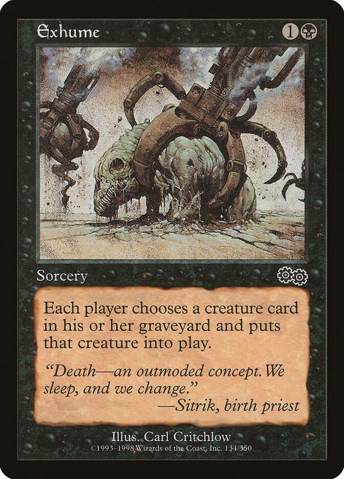 Exhume 134 card from Urza's Saga