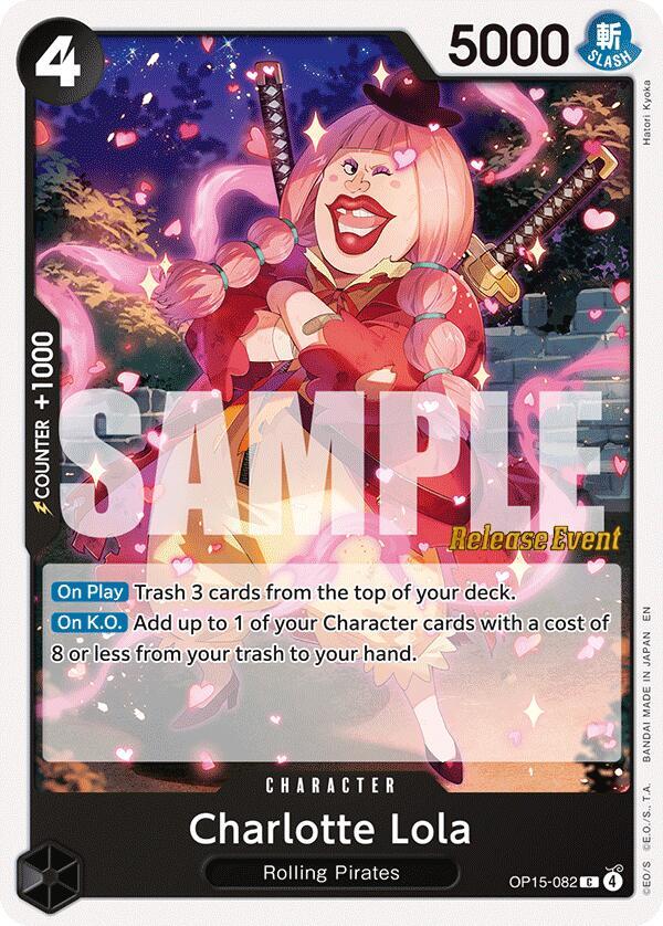 Charlotte Lola OP15-082 card from Adventure on Kami's Island Release Event Cards