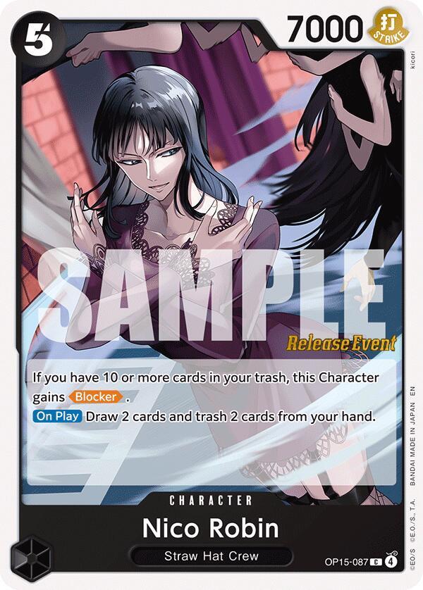 Nico Robin OP15-087 card from Adventure on Kami's Island Release Event Cards