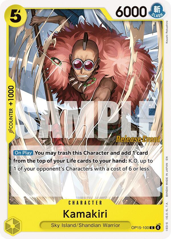 Kamakiri OP15-100 card from Adventure on Kami's Island Release Event Cards