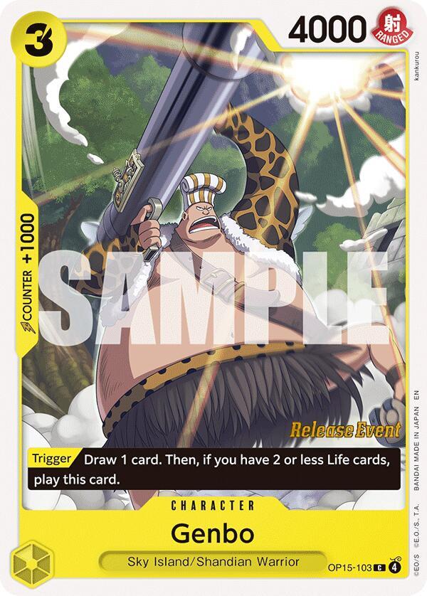 Genbo OP15-103 card from Adventure on Kami's Island Release Event Cards