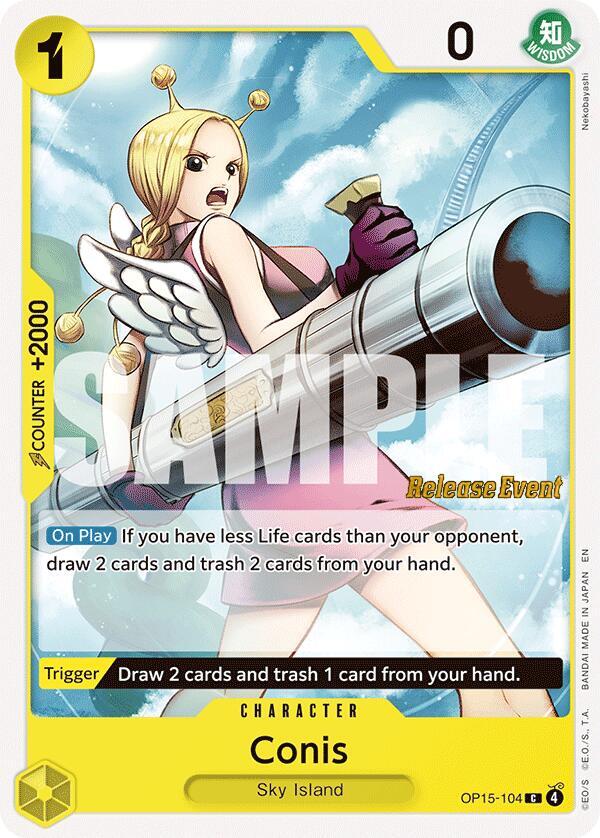 Conis OP15-104 card from Adventure on Kami's Island Release Event Cards