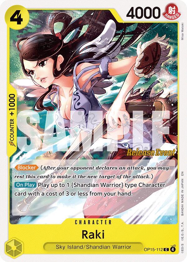 Raki OP15-112 card from Adventure on Kami's Island Release Event Cards