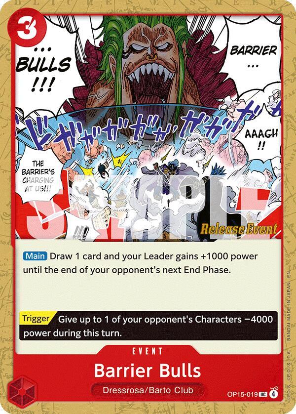 Barrier Bulls OP15-019 card from Adventure on Kami's Island Release Event Cards
