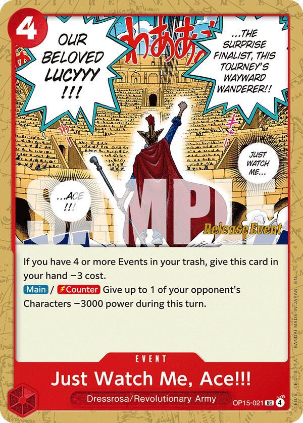 Just Watch Me, Ace!!! OP15-021 card from Adventure on Kami's Island Release Event Cards