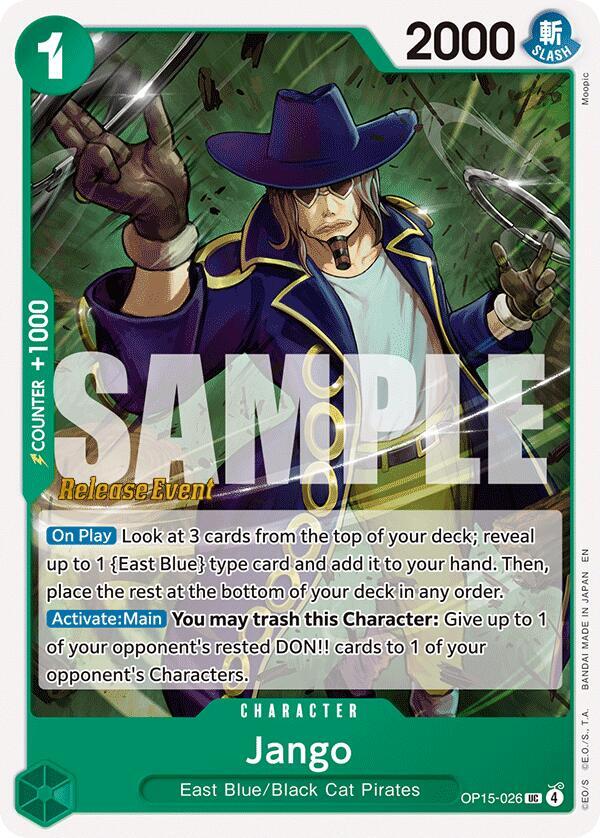 Jango OP15-026 card from Adventure on Kami's Island Release Event Cards