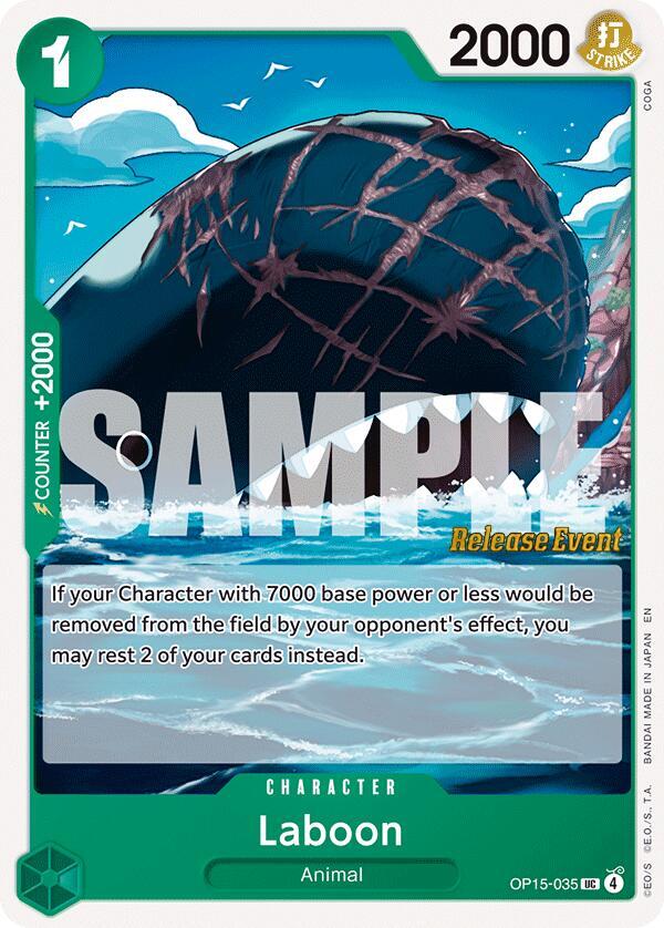 Laboon OP15-035 card from Adventure on Kami's Island Release Event Cards