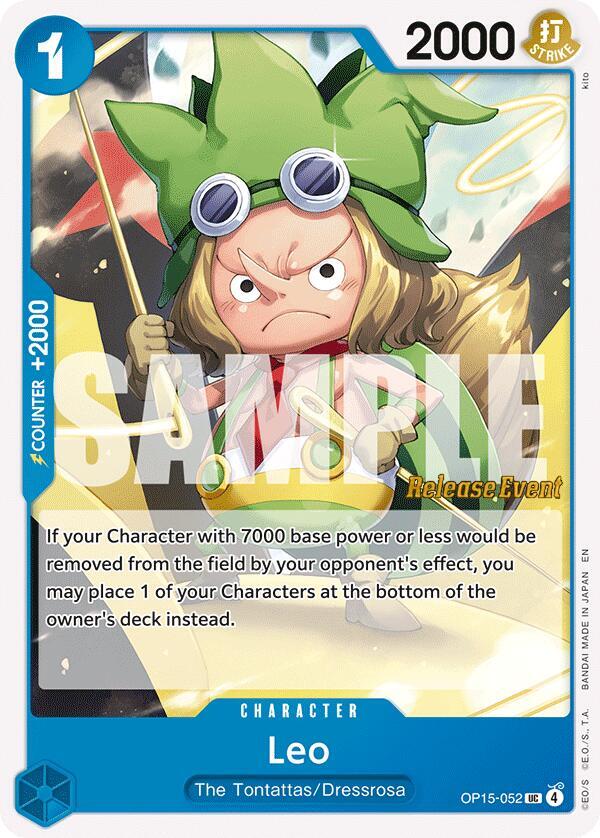 Leo OP15-052 card from Adventure on Kami's Island Release Event Cards