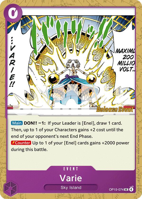 Varie OP15-074 card from Adventure on Kami's Island Release Event Cards