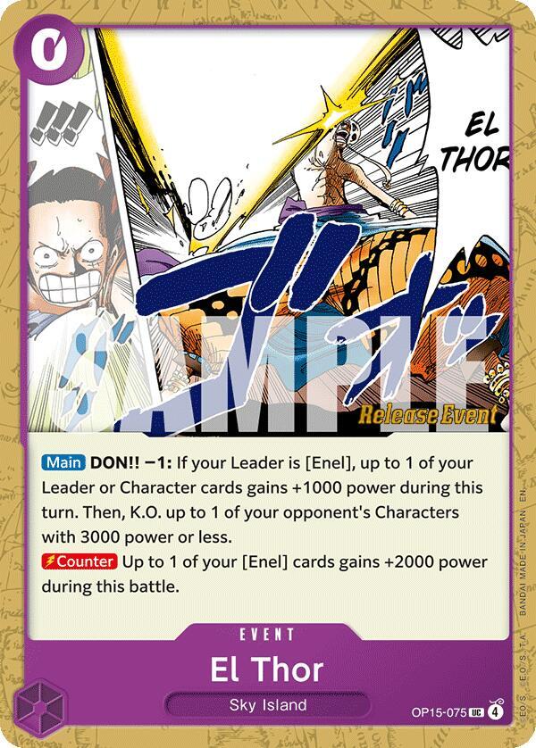El Thor OP15-075 card from Adventure on Kami's Island Release Event Cards