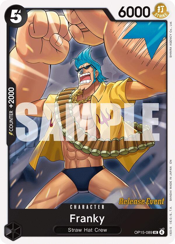 Franky OP15-089 card from Adventure on Kami's Island Release Event Cards