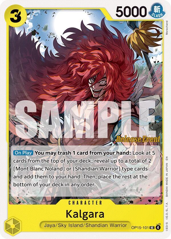 Kalgara OP15-101 card from Adventure on Kami's Island Release Event Cards