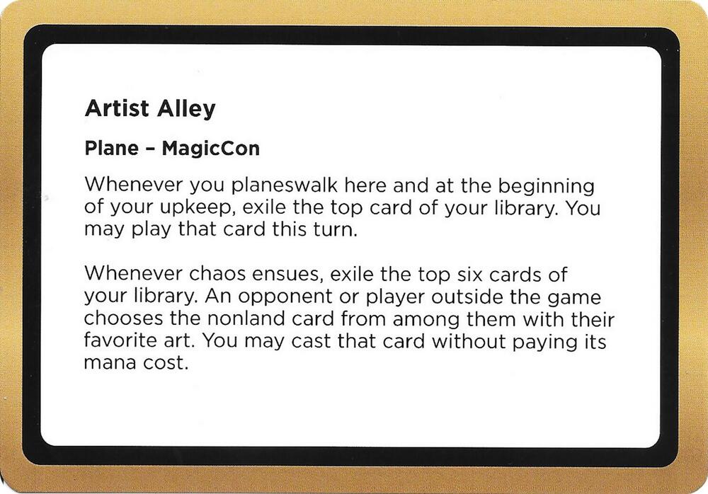 Artist Alley (Black Lotus Unknown Planechase) card from Oversize Cards