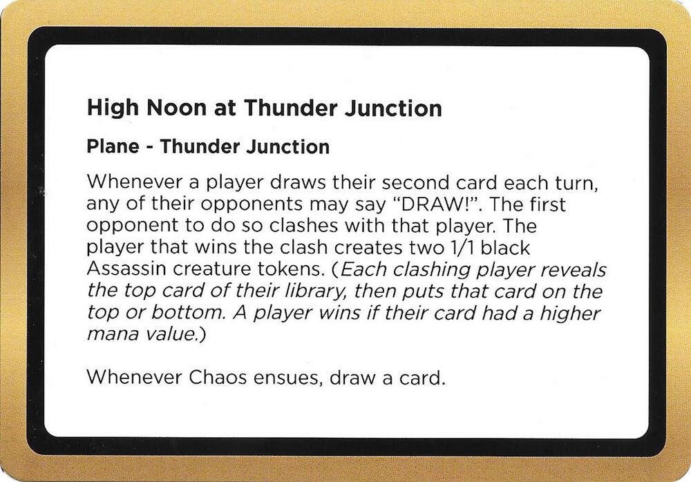 High Noon at Thunder Junction (Black Lotus Unknown Planechase) card from Oversize Cards