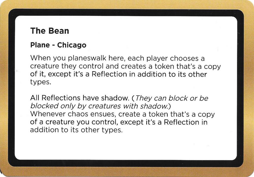The Bean (Black Lotus Unknown Planechase) card from Oversize Cards