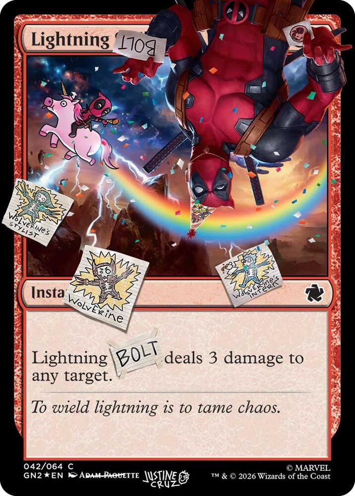 Lightning Bolt (Pool Party Foil) 42 card from Secret Lair Drop Series