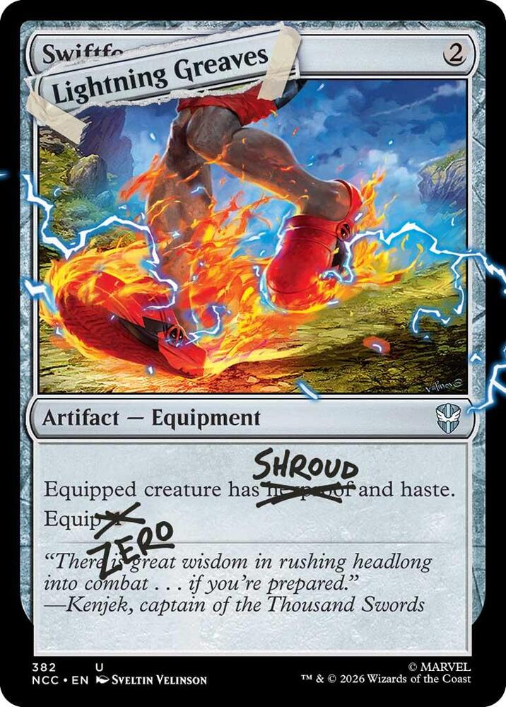 Lightning Greaves 382 card from Secret Lair Drop Series