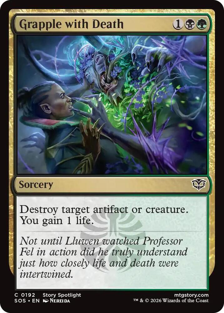 Grapple with Death 192 card from Secrets of Strixhaven