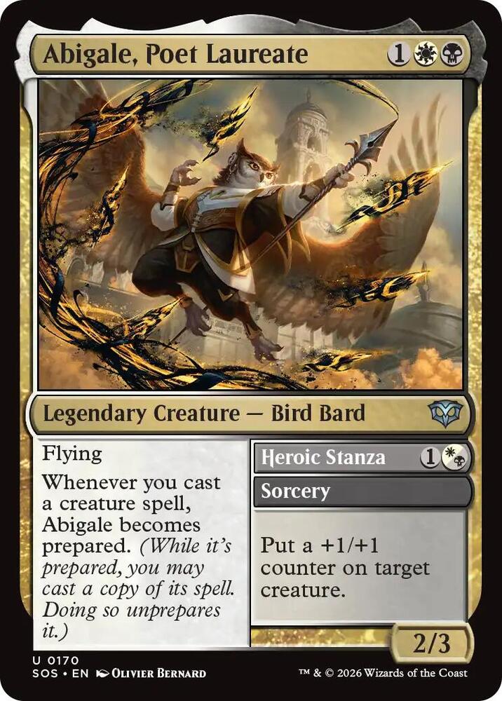 Abigale, Poet Laureate 170 card from Secrets of Strixhaven