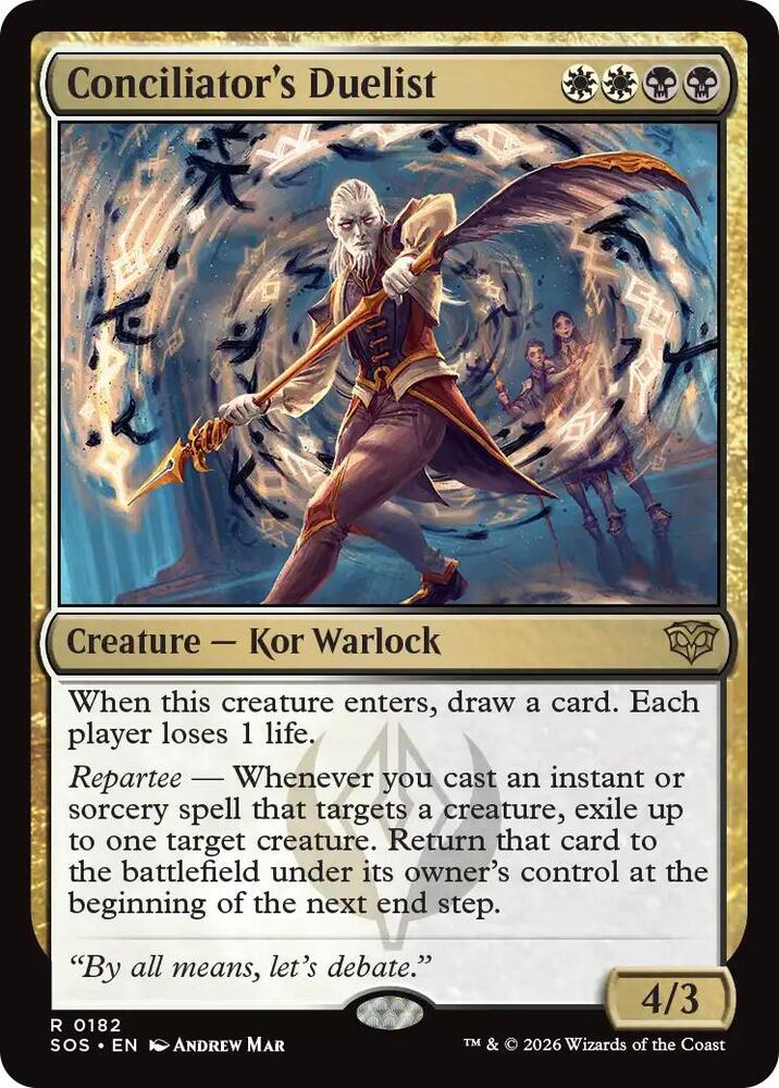 Conciliator's Duelist 182 card from Secrets of Strixhaven