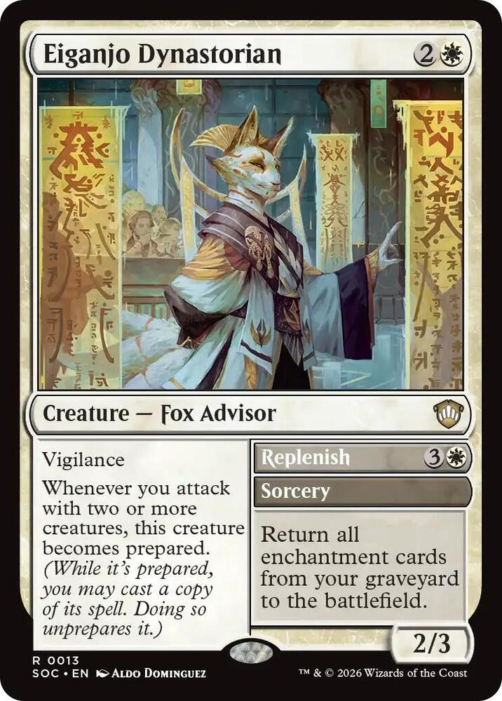 Eiganjo Dynastorian 13 card from Commander: Secrets of Strixhaven