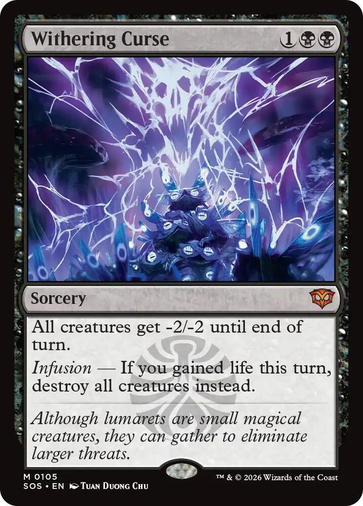 Withering Curse 105 card from Secrets of Strixhaven