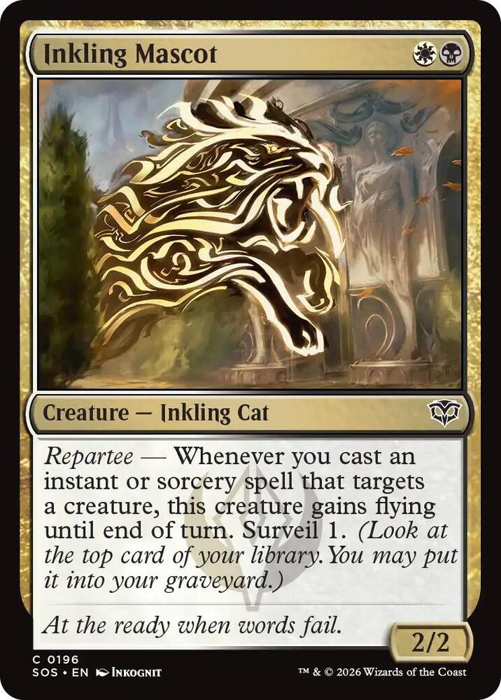 Inkling Mascot 196 card from Secrets of Strixhaven