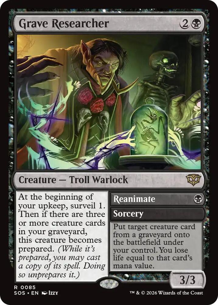 Grave Researcher 85 card from Secrets of Strixhaven