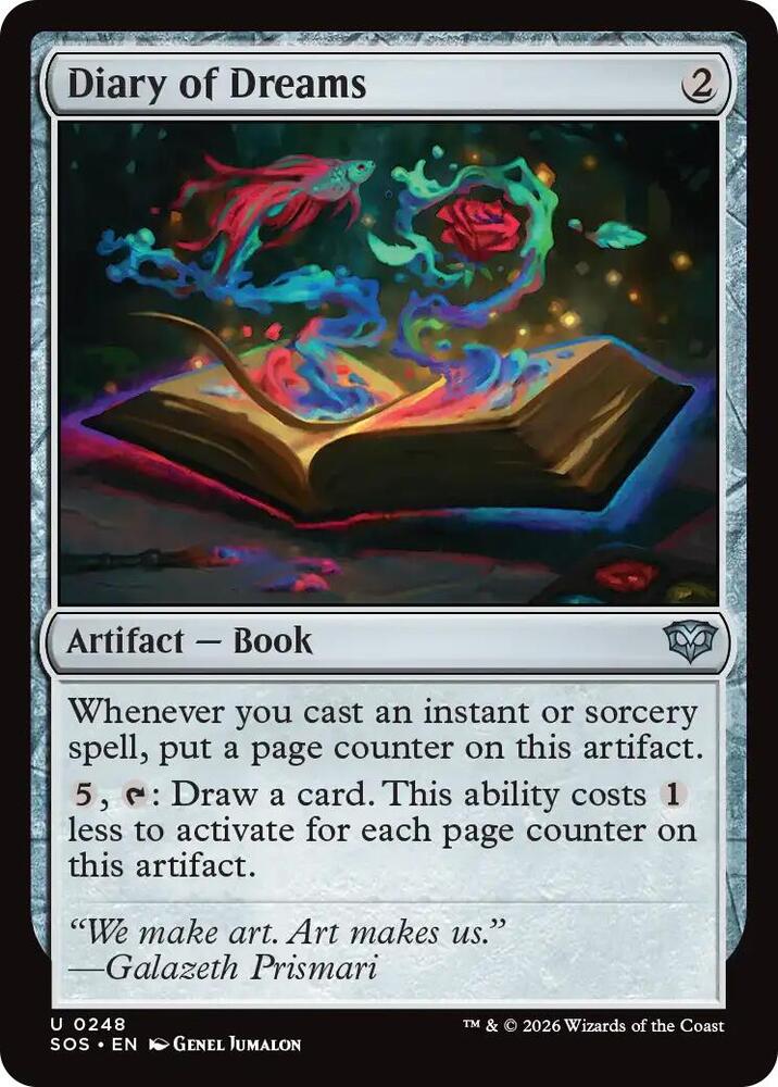 Diary of Dreams 248 card from Secrets of Strixhaven