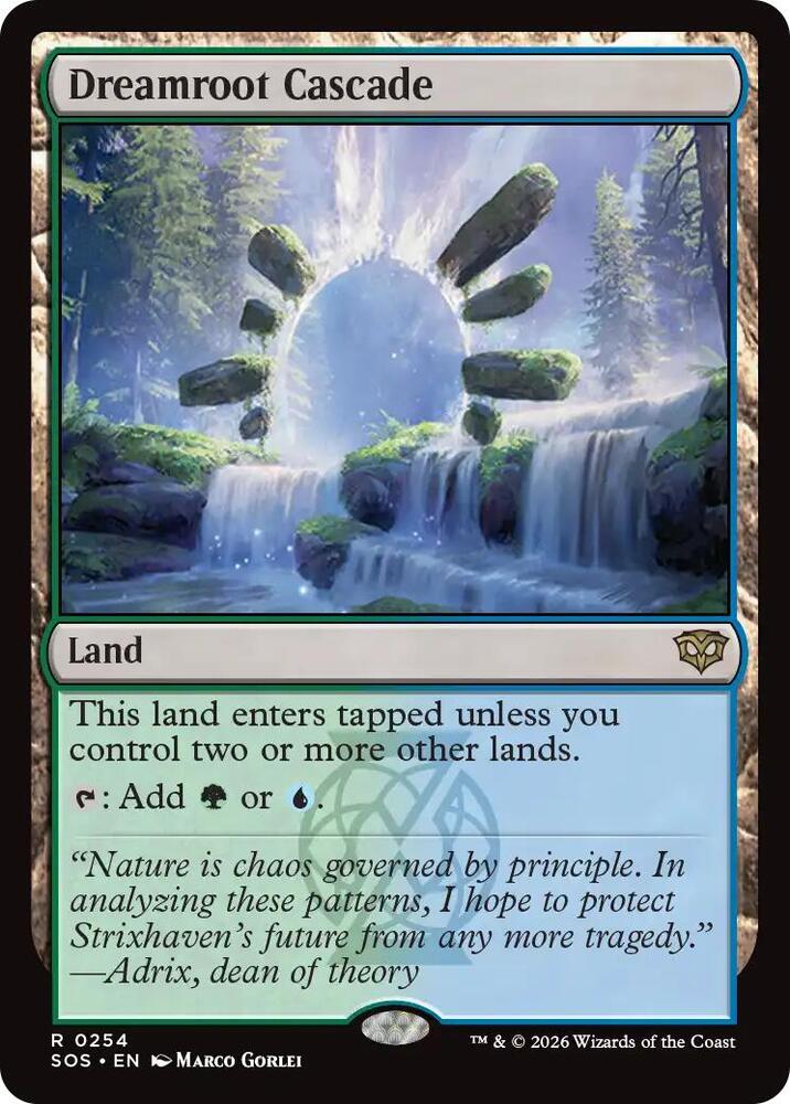 Dreamroot Cascade 254 card from Secrets of Strixhaven
