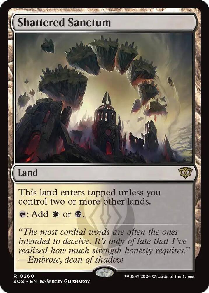 Shattered Sanctum 260 card from Secrets of Strixhaven