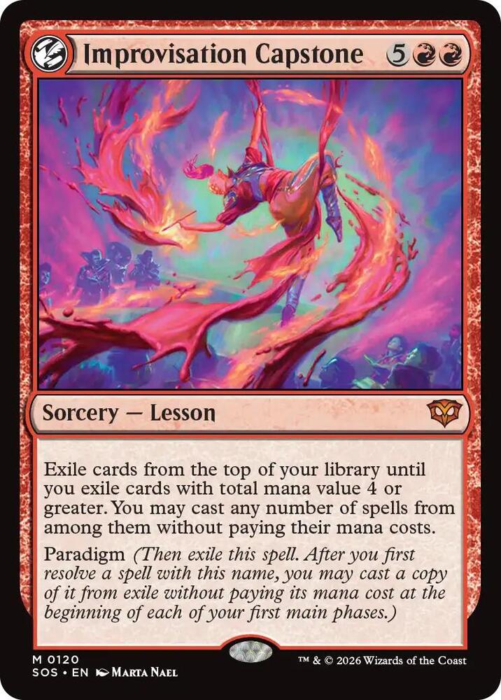 Improvisation Capstone 120 card from Secrets of Strixhaven