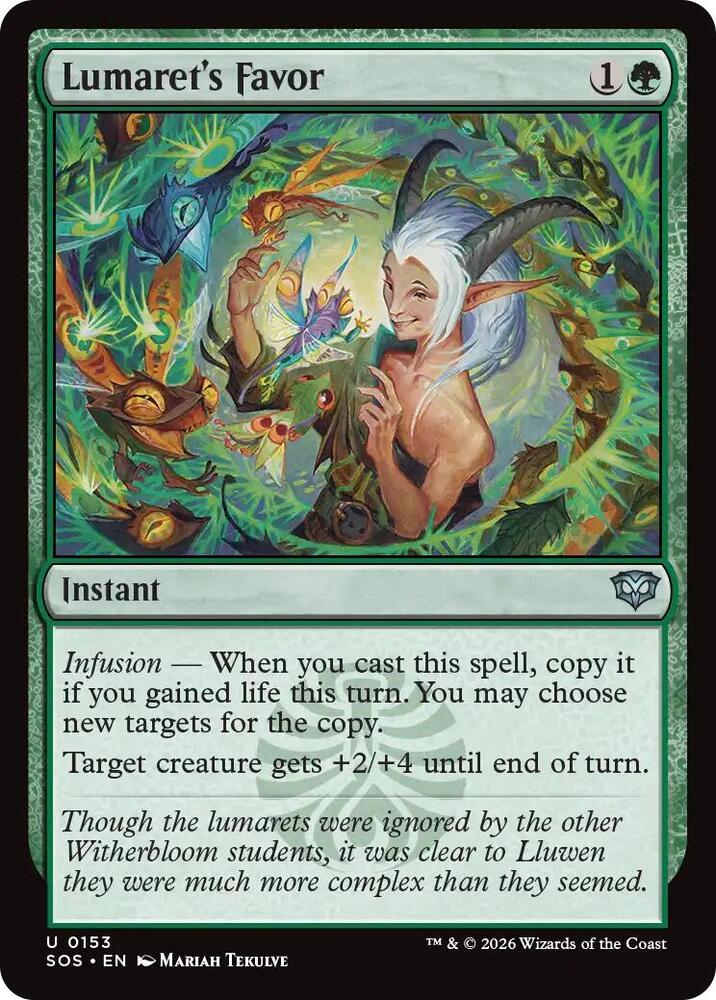 Lumaret's Favor 153 card from Secrets of Strixhaven