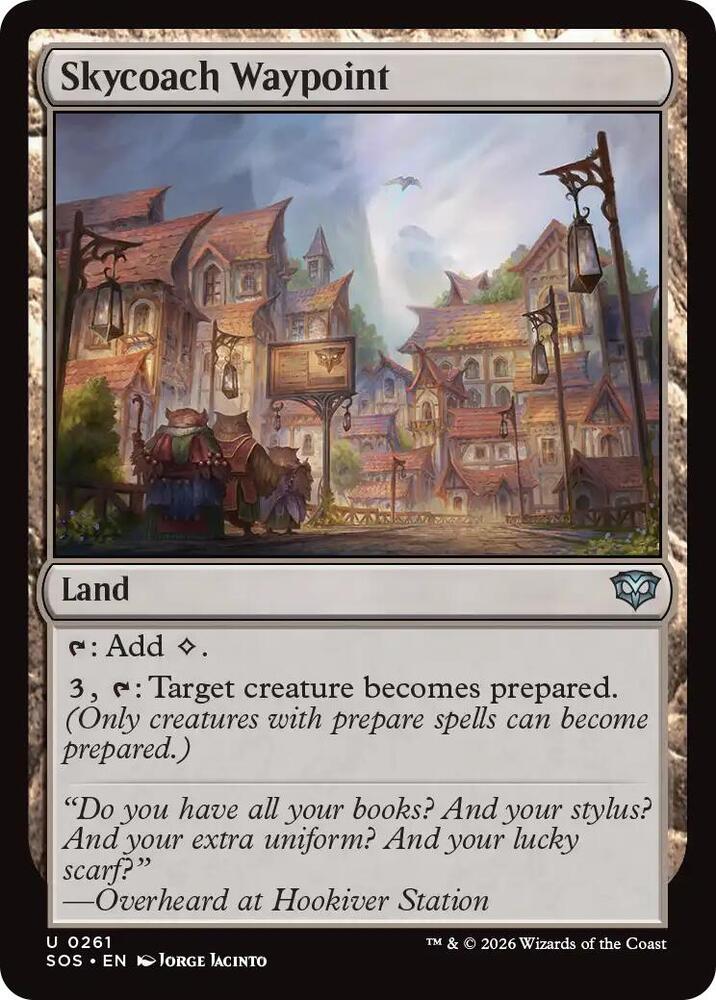 Skycoach Waypoint 261 card from Secrets of Strixhaven