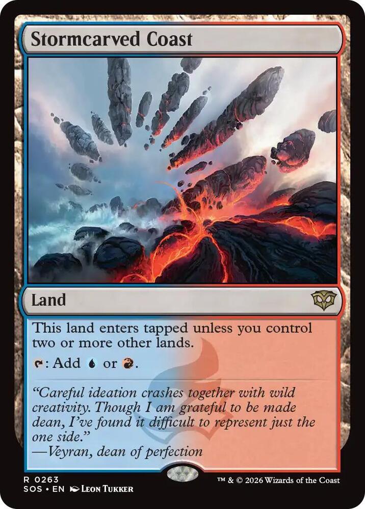 Stormcarved Coast 263 card from Secrets of Strixhaven